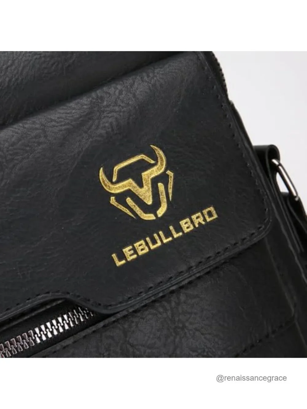 Men's Leather Sling Bag Crossbody Messenger Business Shoulder Bag